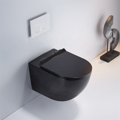 Rahat Koltuk Yüksekliği ile Sessiz Duvara Monte Tuvalet Kompakt Çift Gömme Su Klozet
