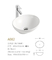 Yaratıcı Beyaz Fildişi Renkli kap oval Banyo porselen Lavabo Minimal lavabo