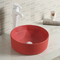Pürüzsüz Tezgah Üstü Banyo Lavabosu Düşük Su Sıçrayan Kırmızı Lavabo