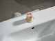 Dolap için Beyaz Çift Vanity Top Banyo Lavabosu 1200mm Porselen